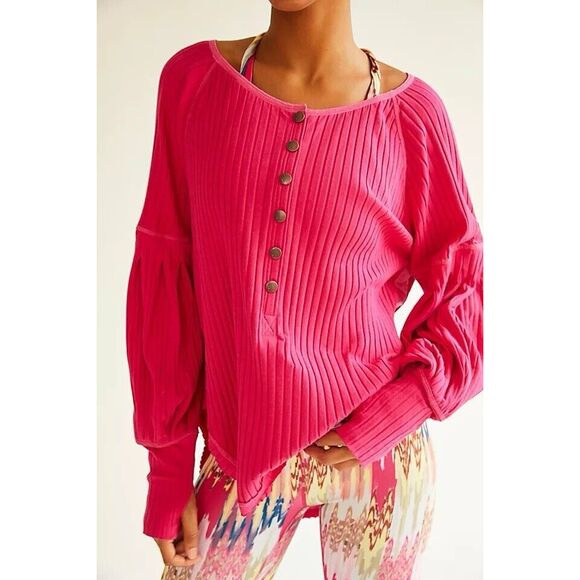 Free People FP Movement Bella Layer Top Magenta size small‎ - Picture 1 of 11